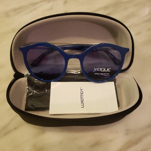 NWT Blue double bridge sunglasses - Picture 7 of 8